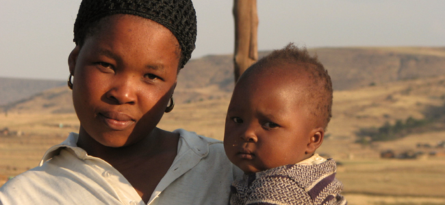 Rural mother and child