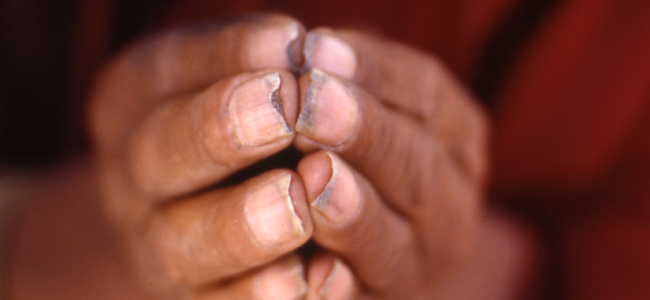 Hands held together in prayer